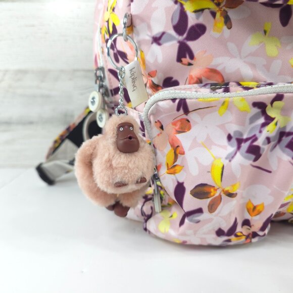 KIPLING KI0367 Fiona Travel Medium Backpack Polyester Falling Floral Multi *VGC* main image 13